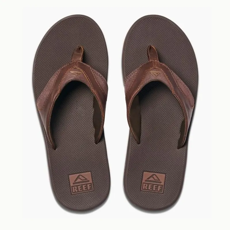 Reef Leather Fanning Dark Brown-1